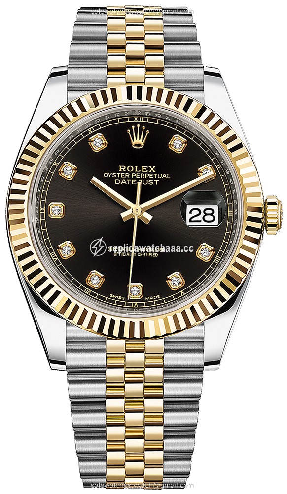 126333 Black Diamond Jubilee Rolex Datejust 41mm Stainless Steel and Yellow Gold Mens Watch 126333 Black Diamond Jubilee Rolex Datejust 41mm Stainless Steel and Yellow Gold Mens Watch