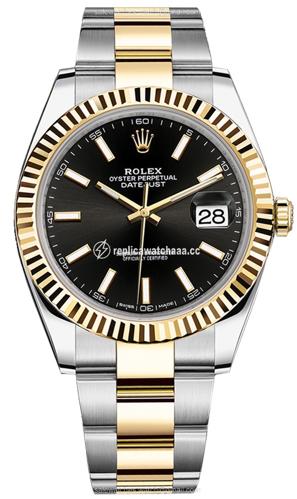 126333 Black Index Oyster Rolex Datejust 41mm Stainless Steel and Yellow Gold Mens Watch 126333 Black Index Oyster Rolex Datejust 41mm Stainless Steel and Yellow Gold Mens Watch