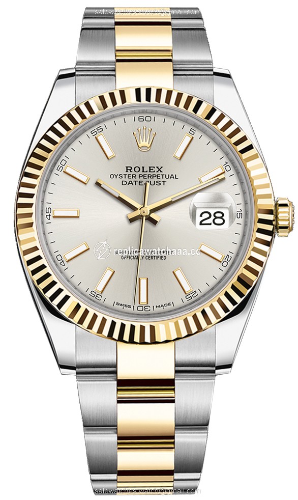 126333 Silver Index Oyster Rolex Datejust 41mm Stainless Steel and Yellow Gold Mens Watch 126333 Silver Index Oyster Rolex Datejust 41mm Stainless Steel and Yellow Gold Mens Watch
