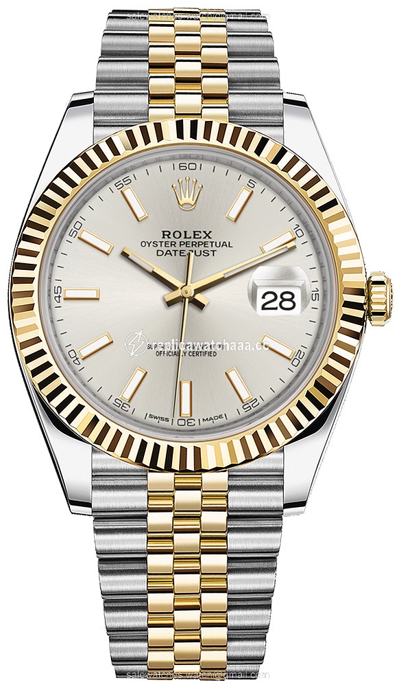 126333 Silver Index Jubilee Rolex Datejust 41mm Stainless Steel and Yellow Gold Mens Watch 126333 Silver Index Jubilee Rolex Datejust 41mm Stainless Steel and Yellow Gold Mens Watch