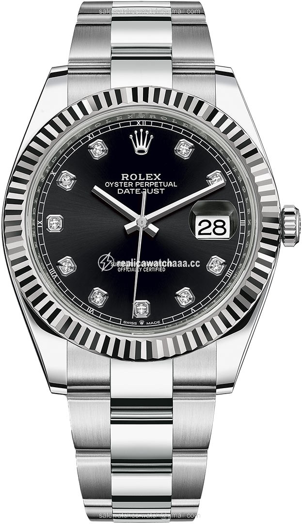 126334 Black Diamond Oyster Rolex Datejust 41mm Stainless Steel Mens Watch 126334 Black Diamond Oyster Rolex Datejust 41mm Stainless Steel Mens Watch