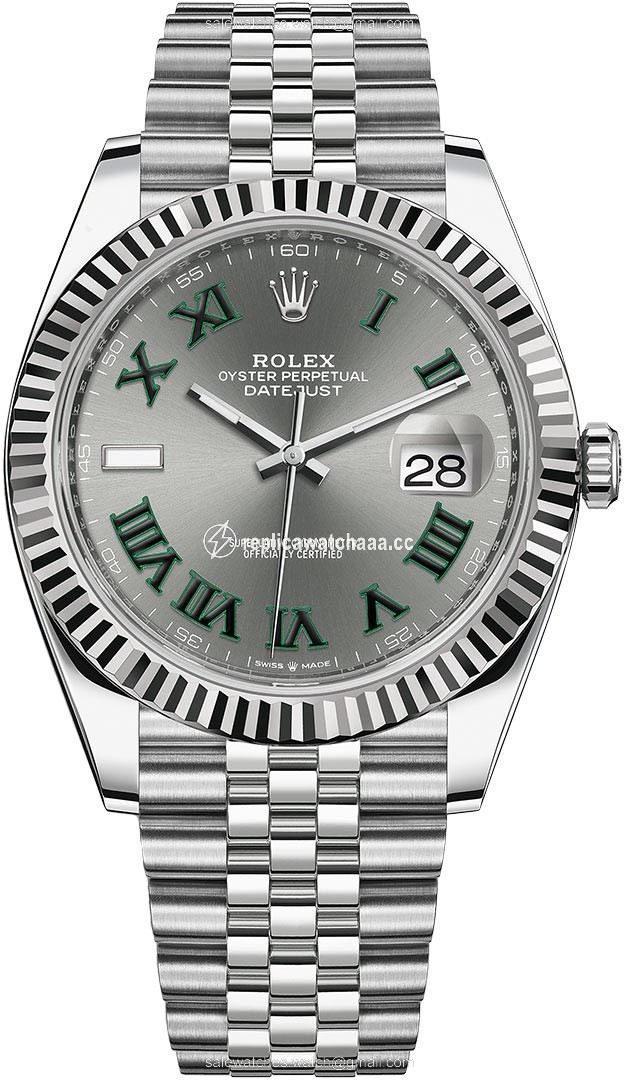 126334 Slate Roman Jubilee Wimbledon Rolex Datejust 41mm Stainless Steel Mens Watch 126334 Slate Roman Jubilee Wimbledon Rolex Datejust 41mm Stainless Steel Mens Watch