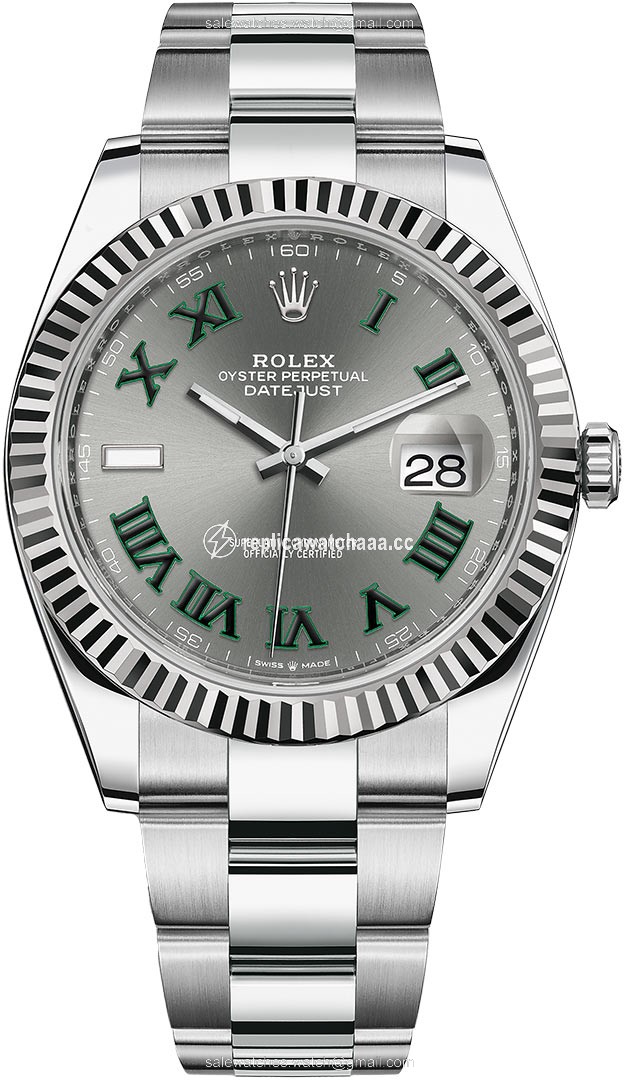 126334 Slate Roman Oyster Wimbledon Rolex Datejust 41mm Stainless Steel Mens Watch 126334 Slate Roman Oyster Wimbledon Rolex Datejust 41mm Stainless Steel Mens Watch