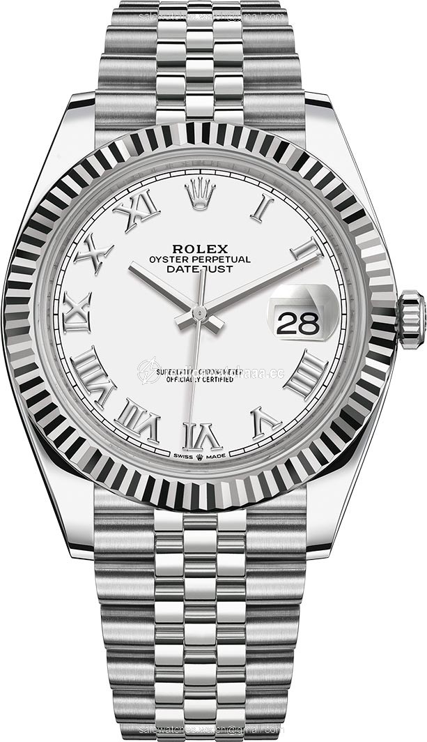 126334 White Roman Jubilee Rolex Datejust 41mm Stainless Steel Mens Watch 126334 White Roman Jubilee Rolex Datejust 41mm Stainless Steel Mens Watch