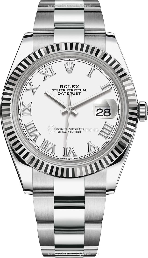 126334 White Roman Oyster Rolex Datejust 41mm Stainless Steel Mens Watch 126334 White Roman Oyster Rolex Datejust 41mm Stainless Steel Mens Watch