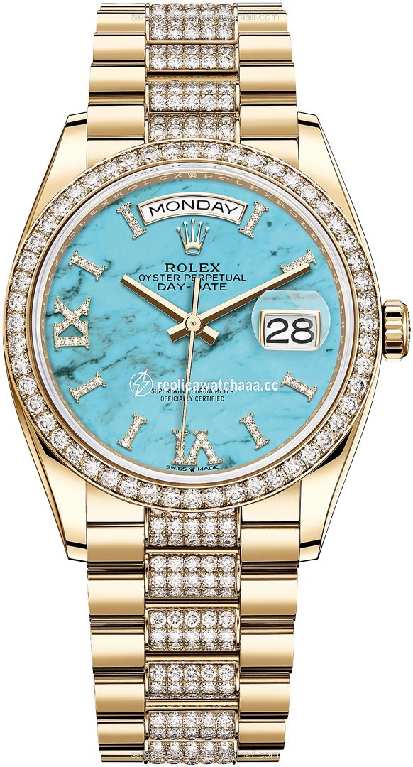 128348RBR Turquoise DB Rolex Day-Date 36mm Yellow Gold Midsize Watch 128348RBR Turquoise DB Rolex Day-Date 36mm Yellow Gold Midsize Watch