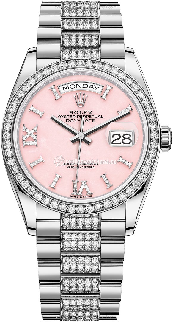 128349RBR Pink Opal DB Rolex Day-Date 36mm White Gold Midsize Watch 128349RBR Pink Opal DB Rolex Day-Date 36mm White Gold Midsize Watch