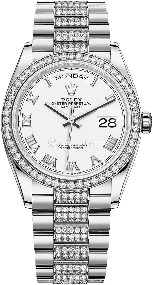 128349RBR White Roman DB Rolex Day-Date 36mm White Gold Midsize Watch 128349RBR White Roman DB Rolex Day-Date 36mm White Gold Midsize Watch