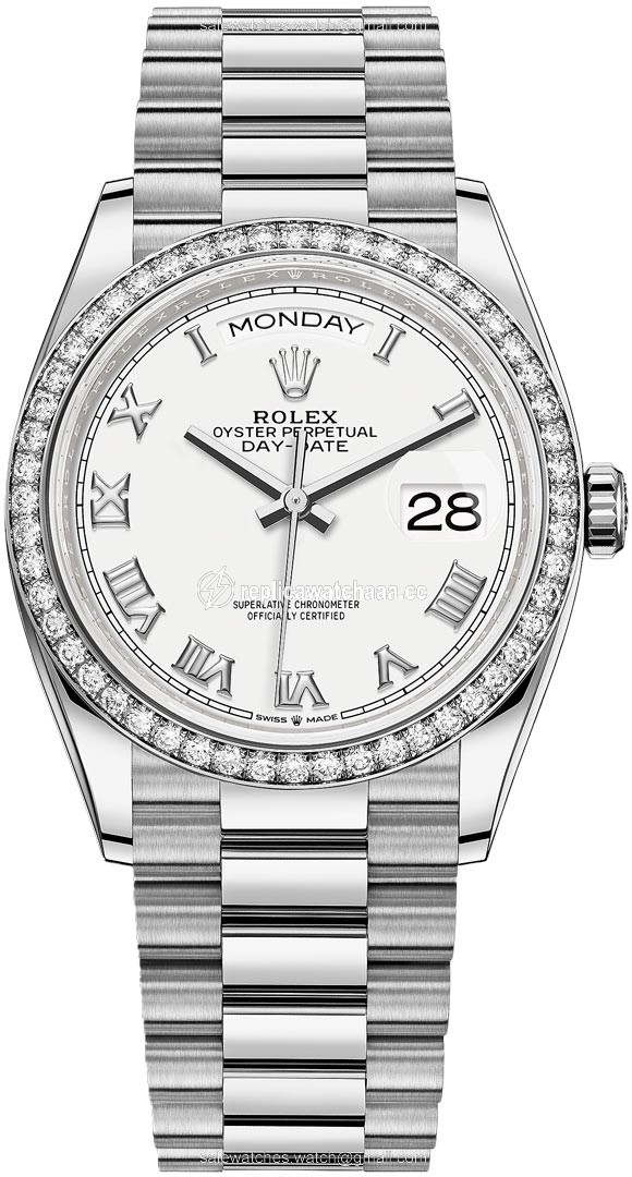 128349RBR White Roman Rolex Day-Date 36mm White Gold Midsize Watch 128349RBR White Roman Rolex Day-Date 36mm White Gold Midsize Watch