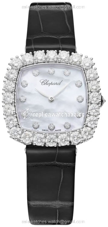13A386-1106 Chopard L'Heure Du Diamant Cushion Ladies Watch 13A386-1106 Chopard L'Heure Du Diamant Cushion Ladies Watch
