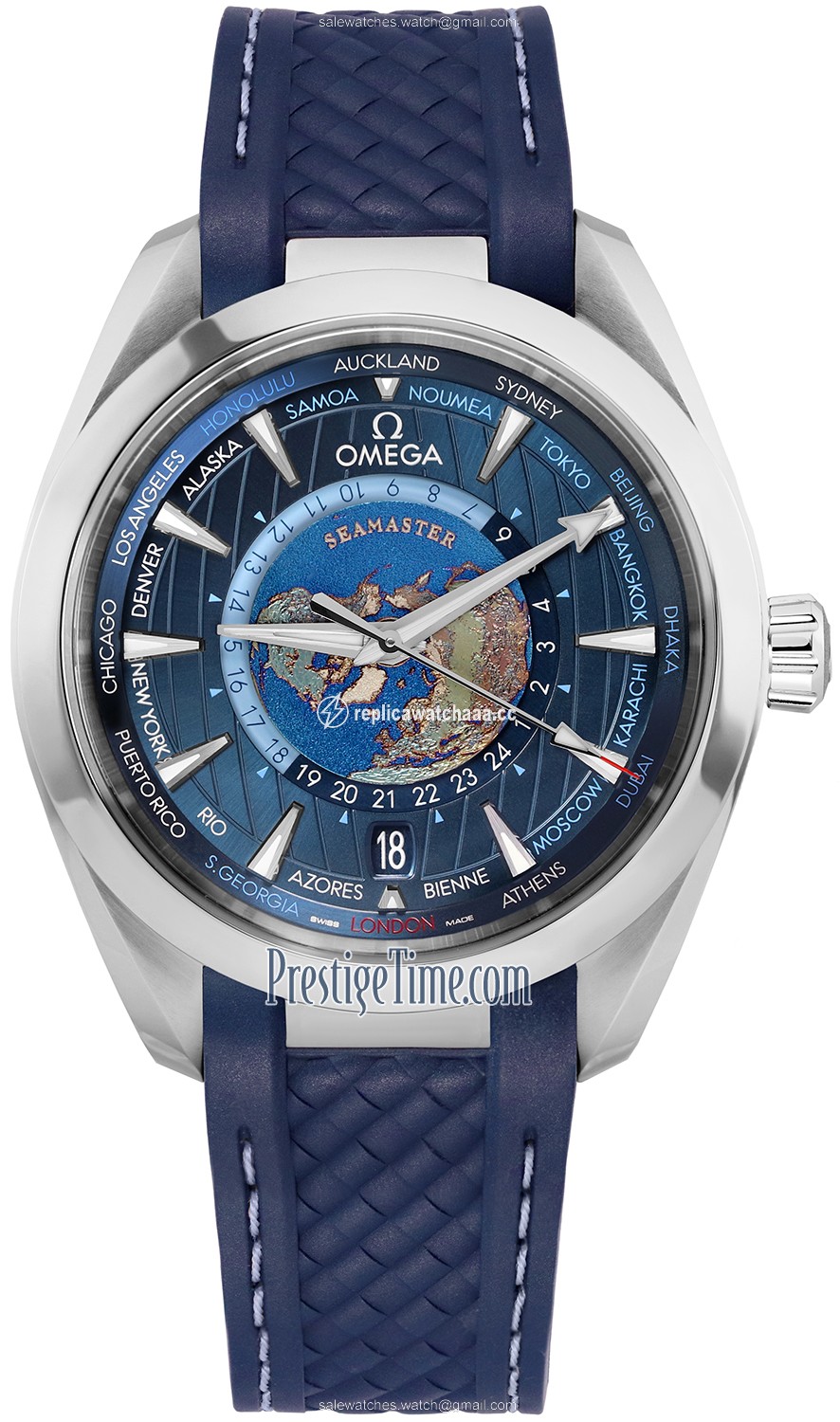 220.12.43.22.03.001 Omega Aqua Terra 150M GMT Worldtimer Co-Axial Master Chronometer 43mm Mens Watch 220.12.43.22.03.001 Omega Aqua Terra 150M GMT Worldtimer Co-Axial Master Chronometer 43mm Mens Watch
