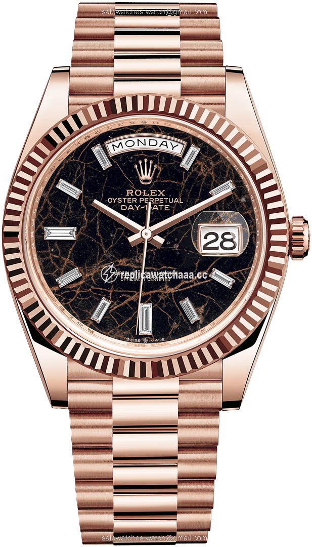228235 Eisenkiesel Baguette Rolex Day-Date 40mm Everose Gold Mens Watch 228235 Eisenkiesel Baguette Rolex Day-Date 40mm Everose Gold Mens Watch
