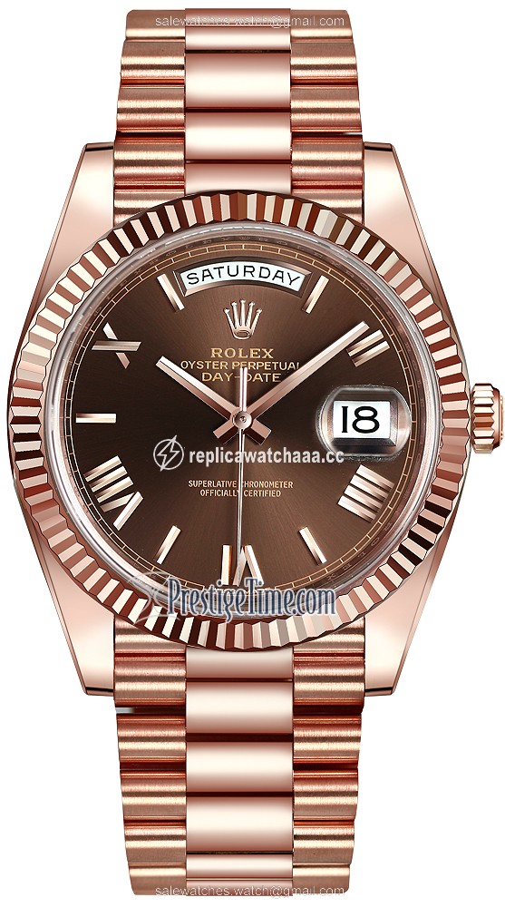 228235 Chocolate Roman Rolex Day-Date 40mm Everose Gold Mens Watch 228235 Chocolate Roman Rolex Day-Date 40mm Everose Gold Mens Watch