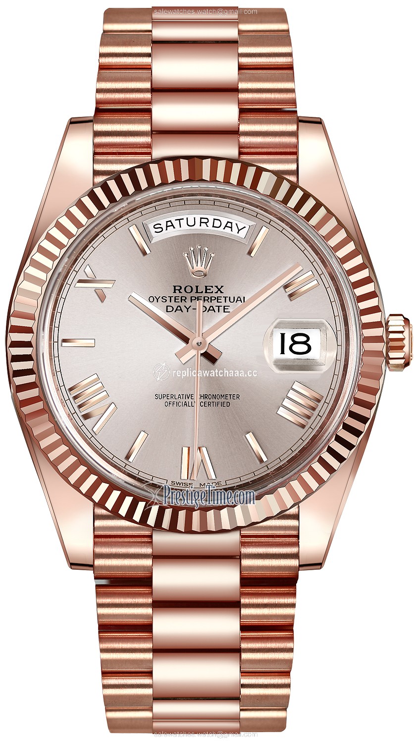 228235 Sundust Roman Rolex Day-Date 40mm Everose Gold Mens Watch 228235 Sundust Roman Rolex Day-Date 40mm Everose Gold Mens Watch
