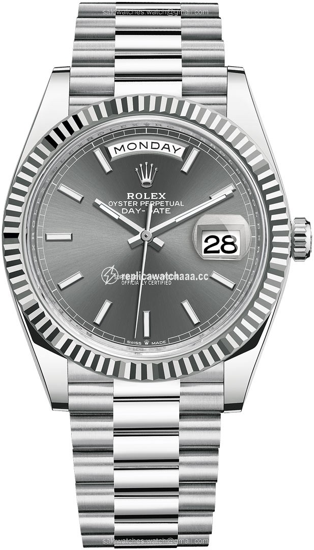 228236 Slate Index Rolex Day-Date 40mm Platinum Mens Watch 228236 Slate Index Rolex Day-Date 40mm Platinum Mens Watch
