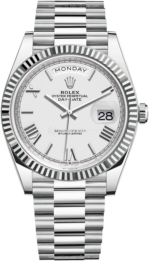 228236 White Roman Rolex Day-Date 40mm Platinum Mens Watch 228236 White Roman Rolex Day-Date 40mm Platinum Mens Watch
