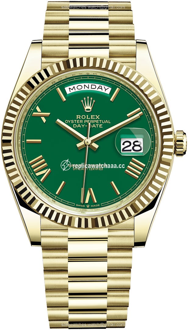 228238 Green Roman Rolex Day-Date 40mm Yellow Gold Mens Watch 228238 Green Roman Rolex Day-Date 40mm Yellow Gold Mens Watch