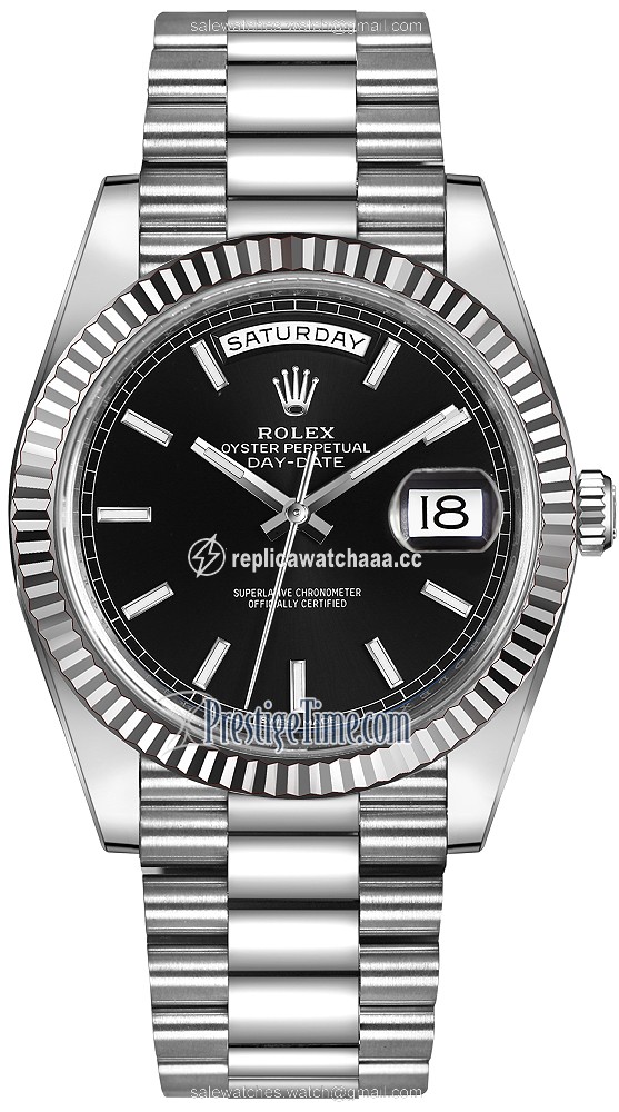 228239 Black Index Rolex Day-Date 40mm White Gold Mens Watch 228239 Black Index Rolex Day-Date 40mm White Gold Mens Watch