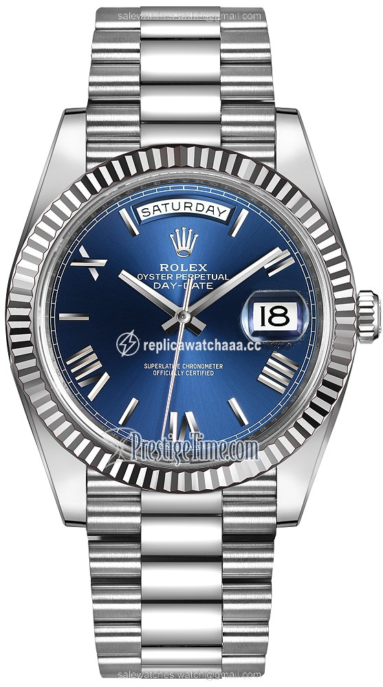 228239 Blue Roman Rolex Day-Date 40mm White Gold Mens Watch 228239 Blue Roman Rolex Day-Date 40mm White Gold Mens Watch