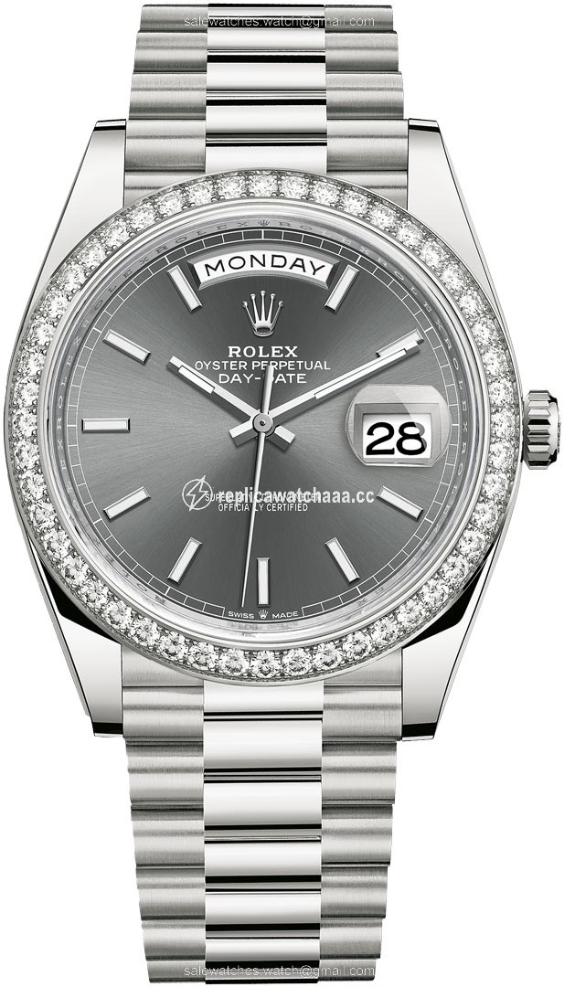 228349RBR Slate Index Index Rolex Day-Date 40mm White Gold Mens Watch 228349RBR Slate Index Index Rolex Day-Date 40mm White Gold Mens Watch