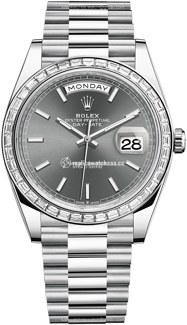 228396TBR Slate Index Rolex Day-Date 40mm Platinum Mens Watch 228396TBR Slate Index Rolex Day-Date 40mm Platinum Mens Watch
