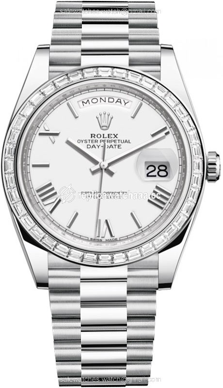 228396TBR White Roman Rolex Day-Date 40mm Platinum Mens Watch 228396TBR White Roman Rolex Day-Date 40mm Platinum Mens Watch