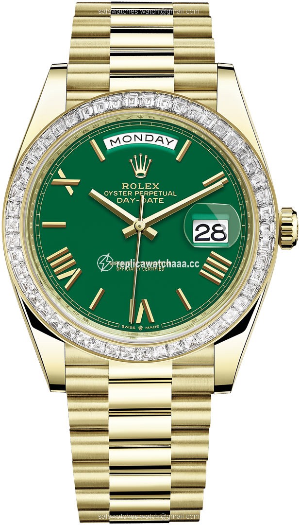 228398TBR Green Roman Rolex Day-Date 40mm Yellow Gold Mens Watch 228398TBR Green Roman Rolex Day-Date 40mm Yellow Gold Mens Watch