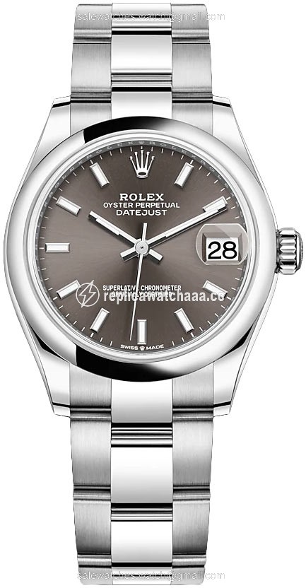 278240 Dark Grey Index Oyster Rolex Datejust 31mm Stainless Steel Ladies Watch 278240 Dark Grey Index Oyster Rolex Datejust 31mm Stainless Steel Ladies Watch