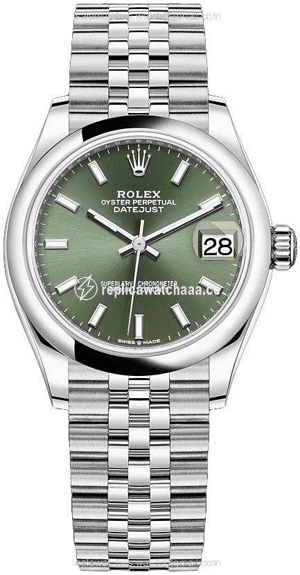 278240 Mint Green Index Jubilee Rolex Datejust 31mm Stainless Steel Ladies Watch 278240 Mint Green Index Jubilee Rolex Datejust 31mm Stainless Steel Ladies Watch