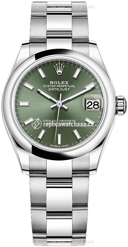 278240 Mint Green Index Oyster Rolex Datejust 31mm Stainless Steel Ladies Watch 278240 Mint Green Index Oyster Rolex Datejust 31mm Stainless Steel Ladies Watch