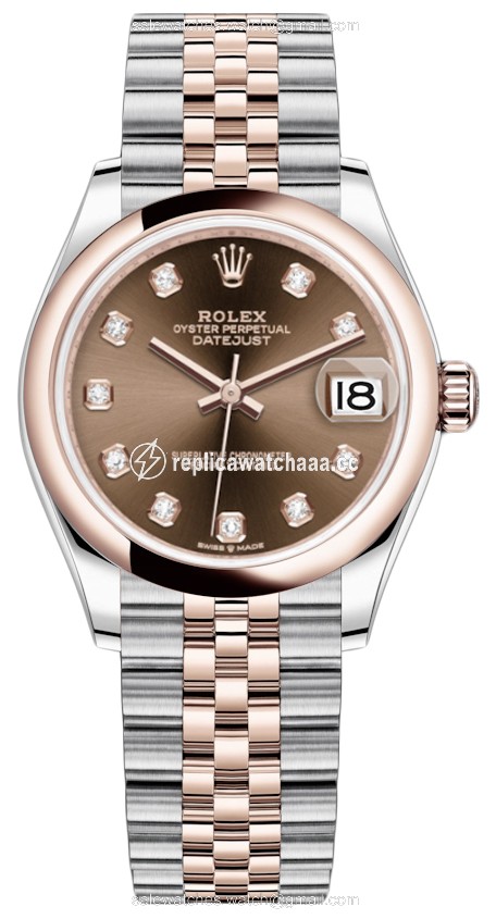 278241 Chocolate Diamond Jubilee Rolex Datejust 31mm Stainless Steel and Rose Gold Ladies Watch 278241 Chocolate Diamond Jubilee Rolex Datejust 31mm Stainless Steel and Rose Gold Ladies Watch