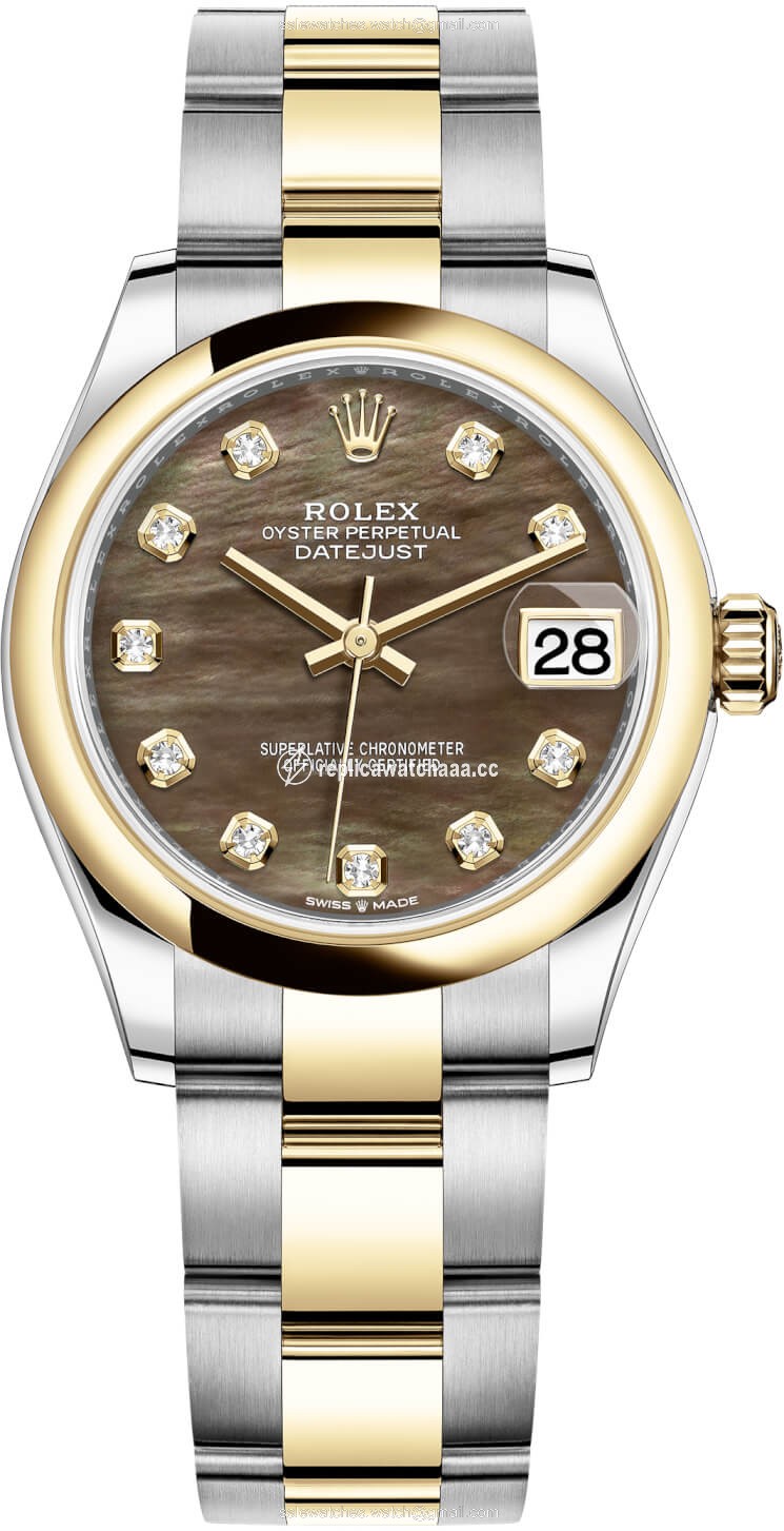 278243 Black MOP Diamond Oyster Rolex Datejust 31mm Stainless Steel and Yellow Gold Ladies Watch 278243 Black MOP Diamond Oyster Rolex Datejust 31mm Stainless Steel and Yellow Gold Ladies Watch