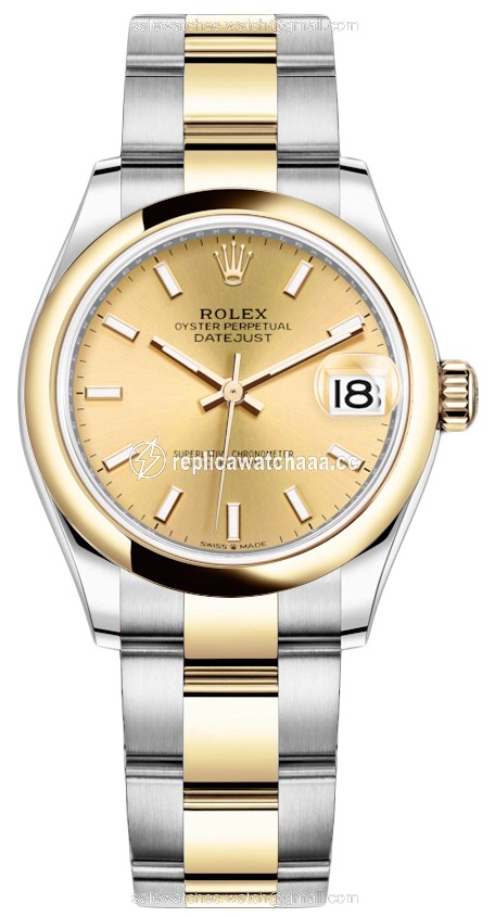 278243 Champagne Index Oyster Rolex Datejust 31mm Stainless Steel and Yellow Gold Ladies Watch 278243 Champagne Index Oyster Rolex Datejust 31mm Stainless Steel and Yellow Gold Ladies Watch