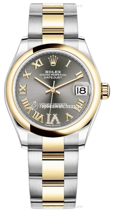 278243 Grey VI Roman Oyster Rolex Datejust 31mm Stainless Steel and Yellow Gold Ladies Watch 278243 Grey VI Roman Oyster Rolex Datejust 31mm Stainless Steel and Yellow Gold Ladies Watch