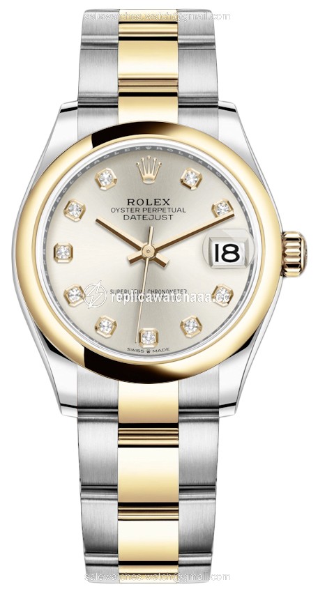 278243 Silver Diamond Oyster Rolex Datejust 31mm Stainless Steel and Yellow Gold Ladies Watch 278243 Silver Diamond Oyster Rolex Datejust 31mm Stainless Steel and Yellow Gold Ladies Watch