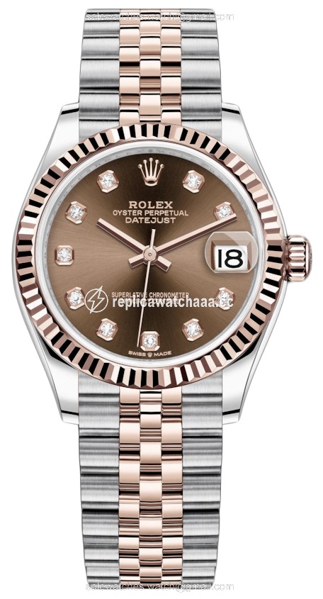 278271 Chocolate Diamond Jubilee Rolex Datejust 31mm Stainless Steel and Rose Gold Ladies Watch 278271 Chocolate Diamond Jubilee Rolex Datejust 31mm Stainless Steel and Rose Gold Ladies Watch