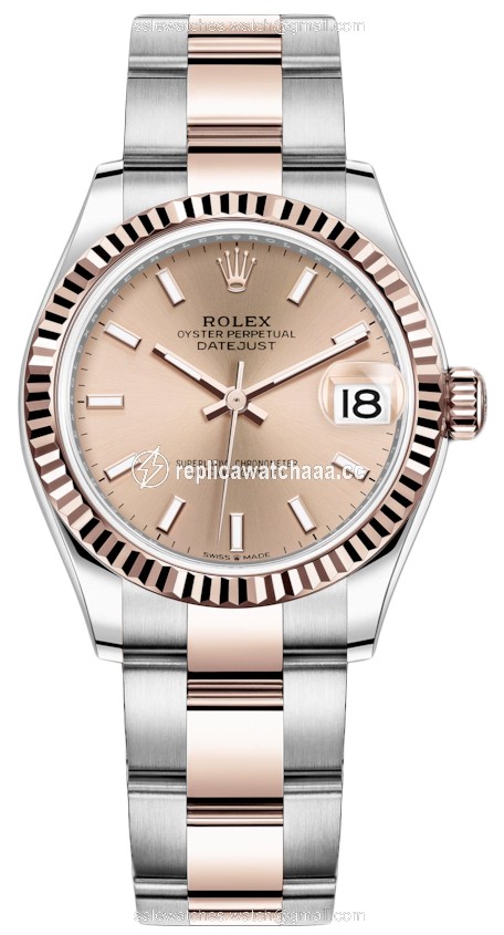 278271 Rose Index Oyster Rolex Datejust 31mm Stainless Steel and Rose Gold Ladies Watch 278271 Rose Index Oyster Rolex Datejust 31mm Stainless Steel and Rose Gold Ladies Watch