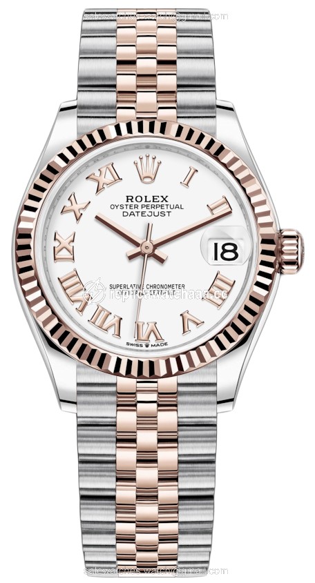 278271 White Roman Jubilee Rolex Datejust 31mm Stainless Steel and Rose Gold Ladies Watch 278271 White Roman Jubilee Rolex Datejust 31mm Stainless Steel and Rose Gold Ladies Watch