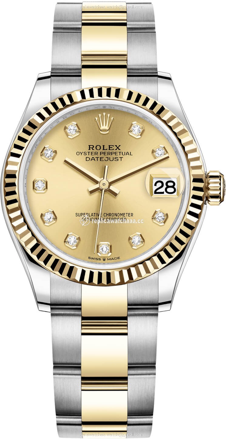 278273 Champagne Diamond Oyster Rolex Datejust 31mm Stainless Steel and Yellow Gold Ladies Watch 278273 Champagne Diamond Oyster Rolex Datejust 31mm Stainless Steel and Yellow Gold Ladies Watch