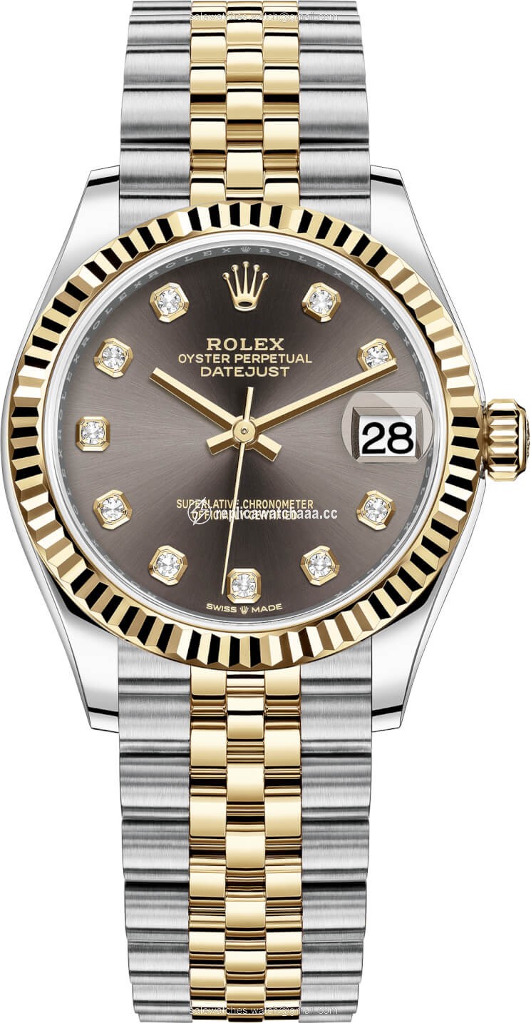 278273 Grey Diamond Jubilee Rolex Datejust 31mm Stainless Steel and Yellow Gold Ladies Watch 278273 Grey Diamond Jubilee Rolex Datejust 31mm Stainless Steel and Yellow Gold Ladies Watch