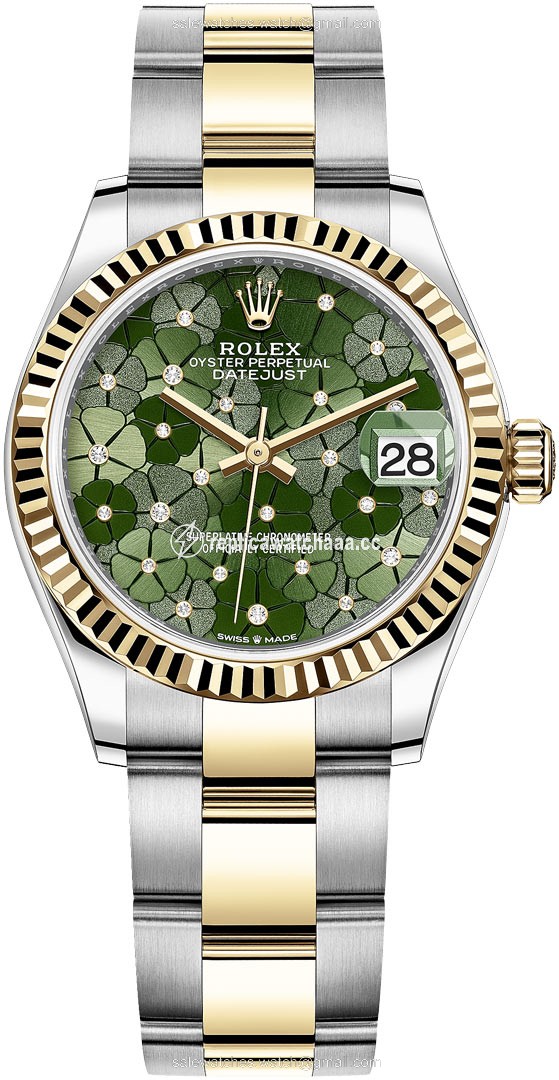 278273 Olive Green Floral Oyster Rolex Datejust 31mm Stainless Steel and Yellow Gold Ladies Watch 278273 Olive Green Floral Oyster Rolex Datejust 31mm Stainless Steel and Yellow Gold Ladies Watch