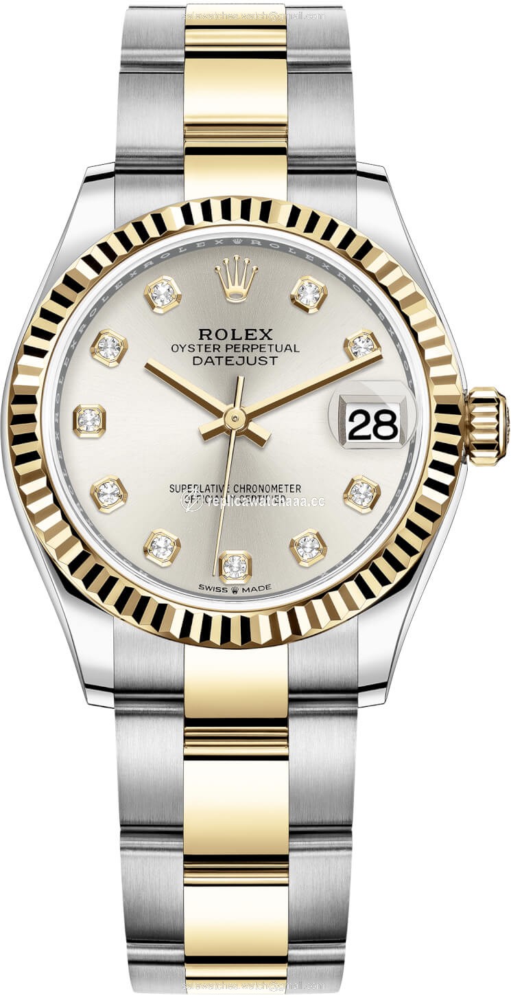 278273 Silver Diamond Oyster Rolex Datejust 31mm Stainless Steel and Yellow Gold Ladies Watch 278273 Silver Diamond Oyster Rolex Datejust 31mm Stainless Steel and Yellow Gold Ladies Watch