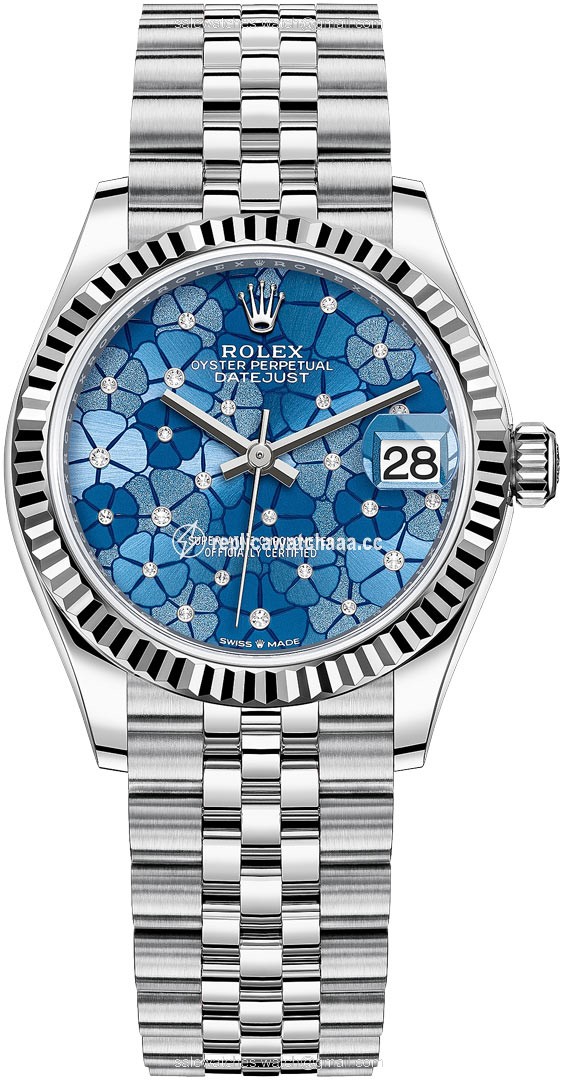 278274 Azzurro Blue Floral Jubilee Rolex Datejust 31mm Stainless Steel Ladies Watch 278274 Azzurro Blue Floral Jubilee Rolex Datejust 31mm Stainless Steel Ladies Watch