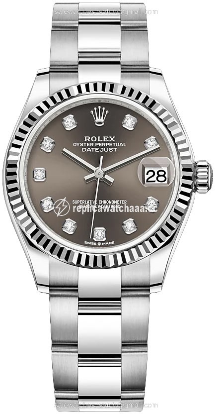 278274 Dark Grey Diamond Oyster Rolex Datejust 31mm Stainless Steel Ladies Watch 278274 Dark Grey Diamond Oyster Rolex Datejust 31mm Stainless Steel Ladies Watch