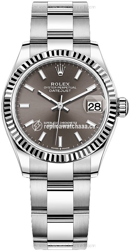 278274 Dark Grey Index Oyster Rolex Datejust 31mm Stainless Steel Ladies Watch 278274 Dark Grey Index Oyster Rolex Datejust 31mm Stainless Steel Ladies Watch