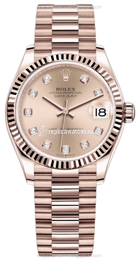 278275 Gold Diamond President Rolex Datejust 31mm Everose Gold Ladies Watch 278275 Gold Diamond President Rolex Datejust 31mm Everose Gold Ladies Watch