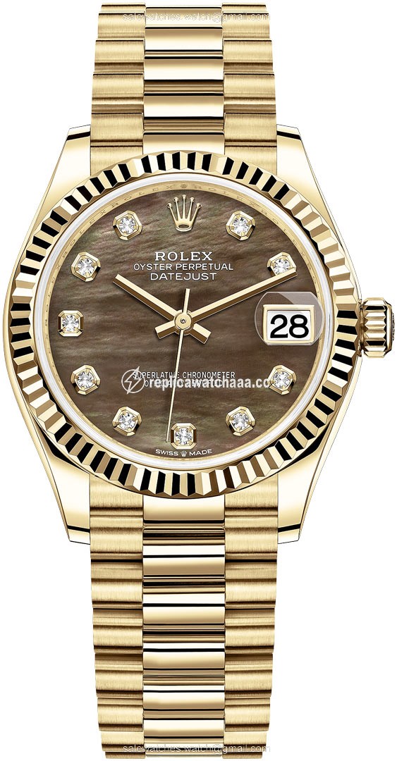 278278 Black MOP Diamond President Rolex Datejust 31mm Yellow Gold Ladies Watch 278278 Black MOP Diamond President Rolex Datejust 31mm Yellow Gold Ladies Watch