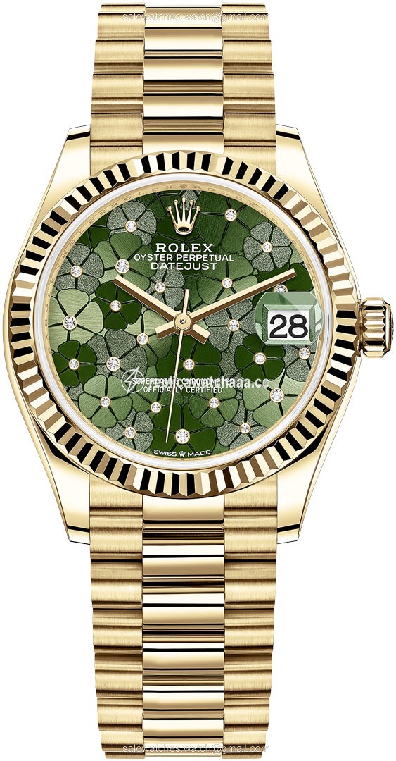 278278 Olive Green Floral President Rolex Datejust 31mm Yellow Gold Ladies Watch 278278 Olive Green Floral President Rolex Datejust 31mm Yellow Gold Ladies Watch