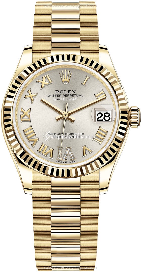 278278 Silver Roman VI President Rolex Datejust 31mm Yellow Gold Ladies Watch 278278 Silver Roman VI President Rolex Datejust 31mm Yellow Gold Ladies Watch