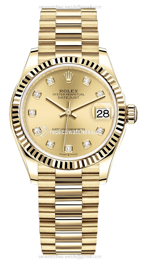 278278 Champagne Diamond President Rolex Datejust 31mm Yellow Gold Ladies Watch 278278 Champagne Diamond President Rolex Datejust 31mm Yellow Gold Ladies Watch